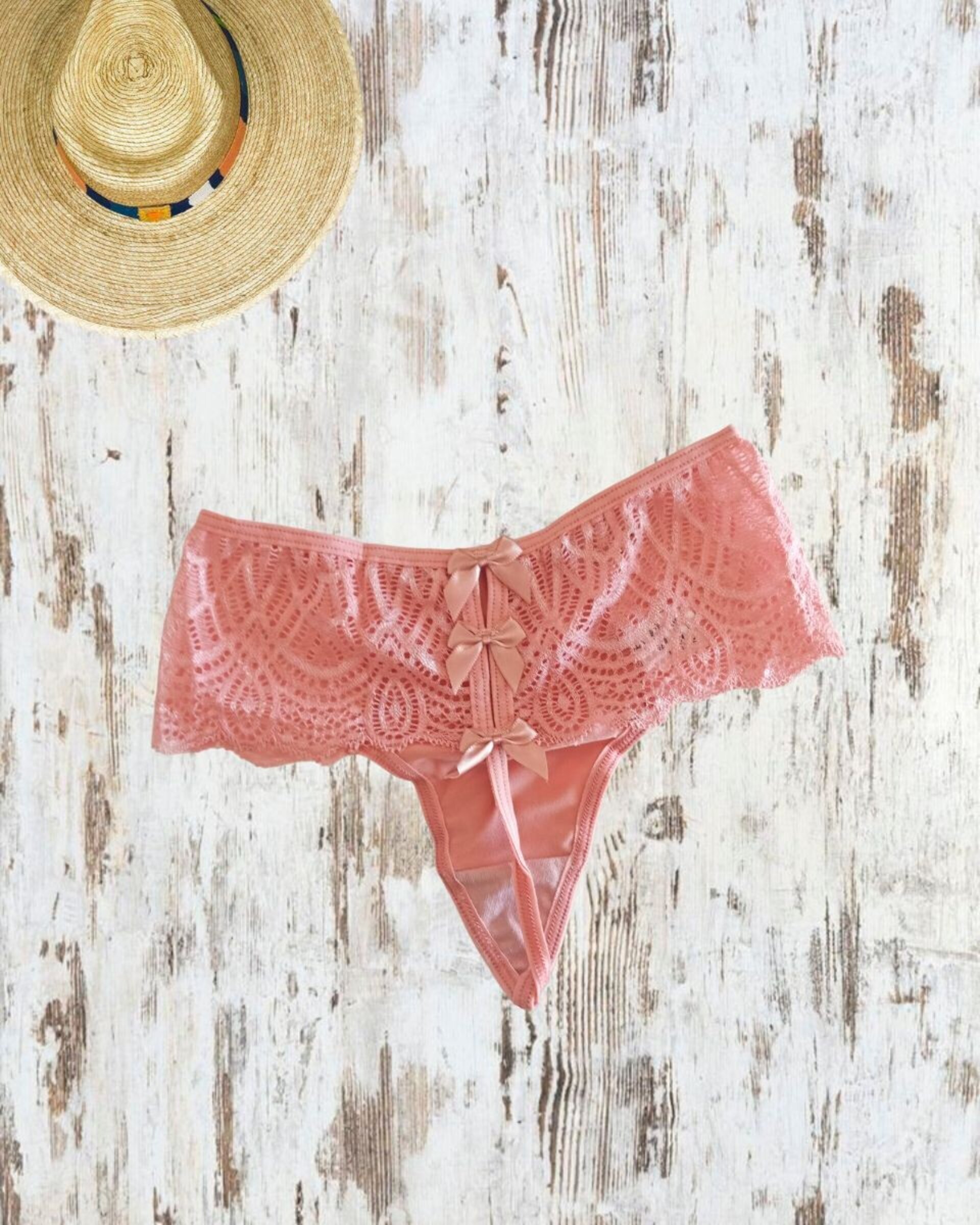 Tanga Brasileña Roja con lazos - 7