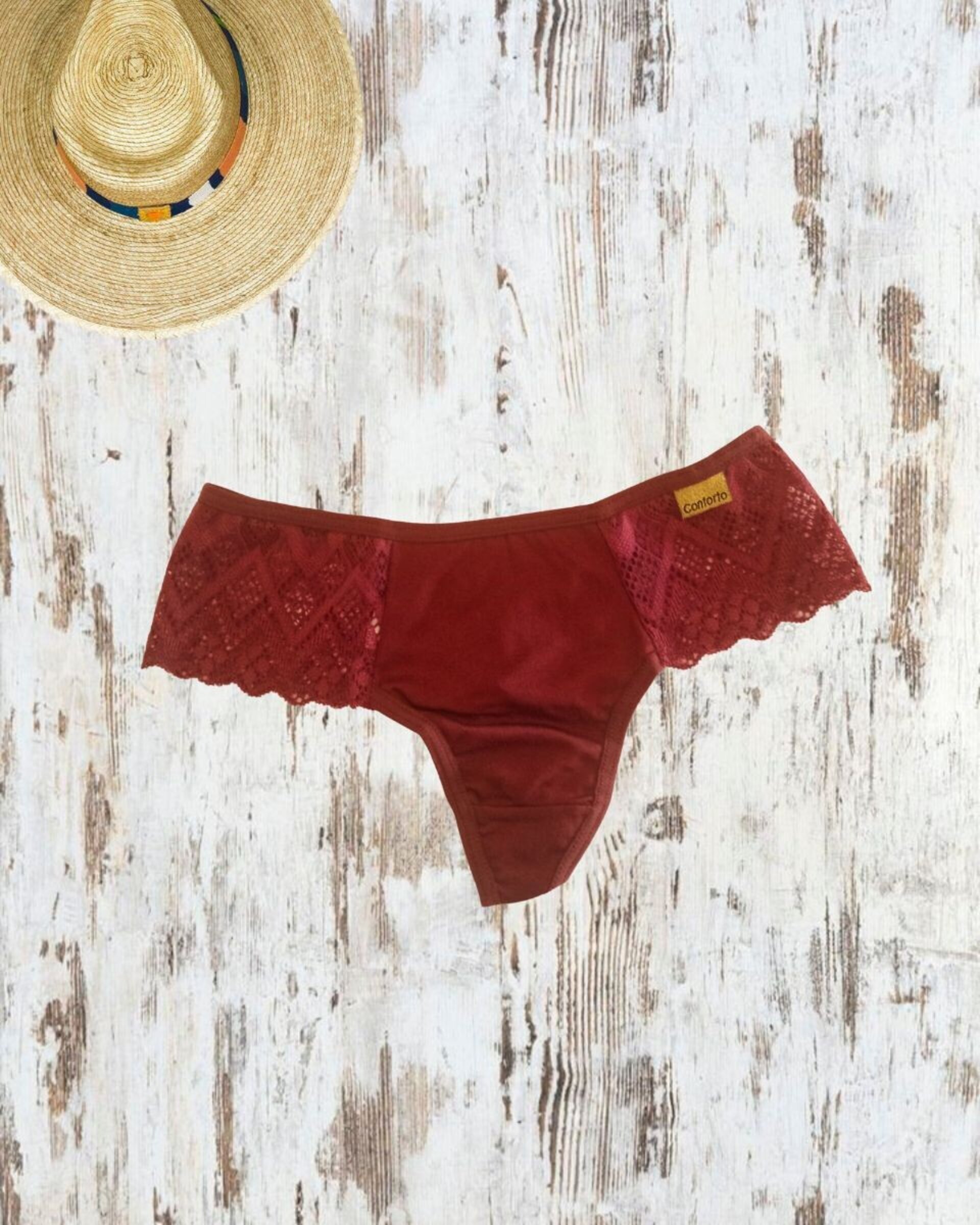 Tanga Brasileña Roja con lazos - 13