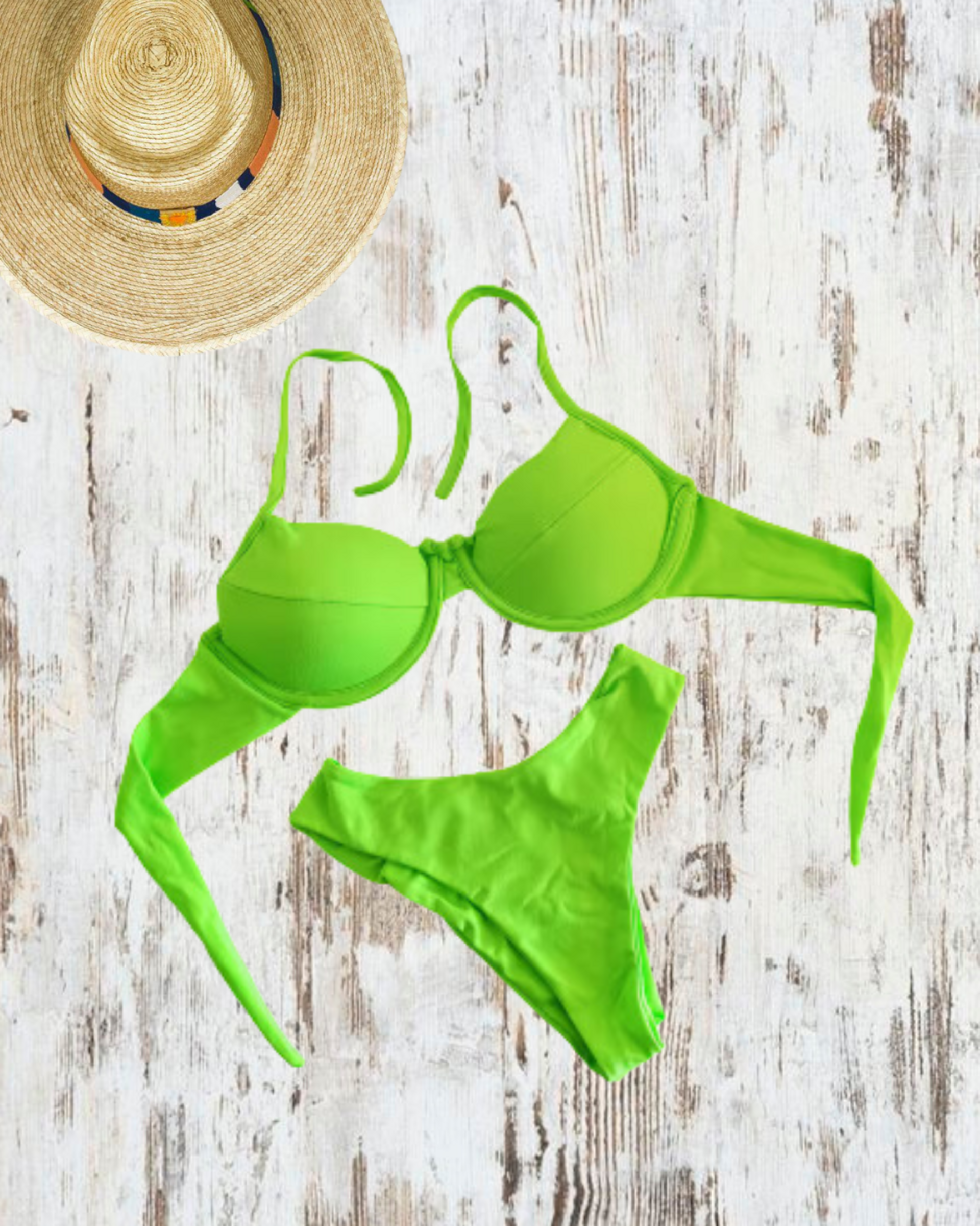 Bikini Brasileño Verde Intenso - 1